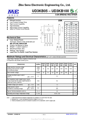 UD3KB05 Datasheet PDF Zibo Seno Electronic Engineering Co.,Ltd