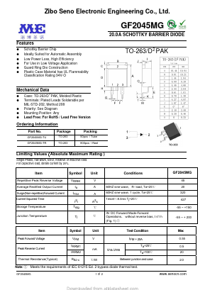 GF2045MG-TR Datasheet PDF Zibo Seno Electronic Engineering Co.,Ltd