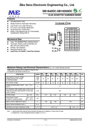 SB1680DC Datasheet PDF Zibo Seno Electronic Engineering Co.,Ltd