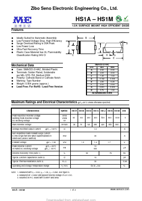 HS1G Datasheet PDF Zibo Seno Electronic Engineering Co.,Ltd