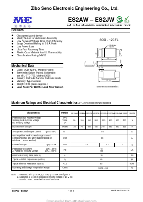 ES2GW Datasheet PDF Zibo Seno Electronic Engineering Co.,Ltd