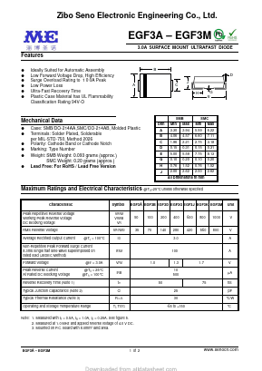 EGF3K Datasheet PDF Zibo Seno Electronic Engineering Co.,Ltd