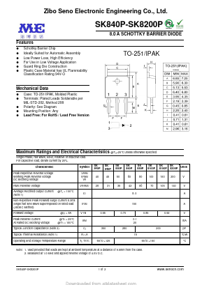 SK860P Datasheet PDF Zibo Seno Electronic Engineering Co.,Ltd