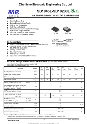 SB10150L Datasheet PDF Zibo Seno Electronic Engineering Co.,Ltd