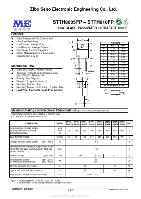 STTH802FP Datasheet PDF Zibo Seno Electronic Engineering Co.,Ltd