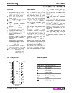 U633H04DC45 Datasheet PDF Zentrum Mikroelektronik Dresden AG