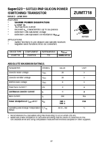 ZUMT718 Datasheet PDF Zetex => Diodes