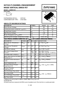 ZVP2106G Datasheet PDF Zetex => Diodes