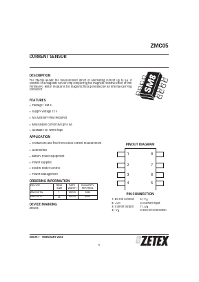 ZMC05TA Datasheet PDF Zetex => Diodes