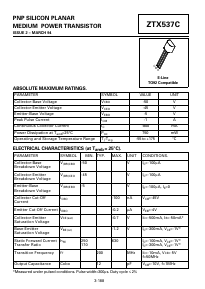 ZTX537C Datasheet PDF Zetex => Diodes