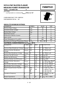 FMMT591 Datasheet PDF Zetex => Diodes