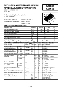 FZT604 Datasheet PDF Zetex => Diodes