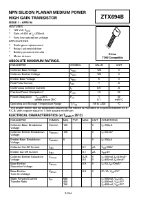 ZTX694B Datasheet PDF Zetex => Diodes