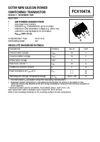FCX1047A Datasheet PDF Zetex => Diodes