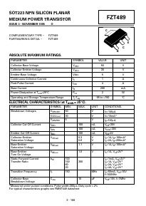 FZT489 Datasheet PDF Zetex => Diodes