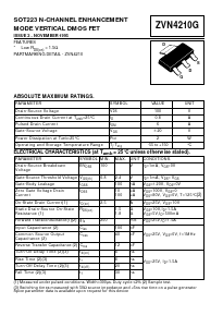 ZVN4210G Datasheet PDF Zetex => Diodes