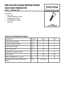 ZTX1147A Datasheet PDF Zetex => Diodes