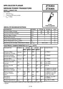 ZTX454 Datasheet PDF Zetex => Diodes