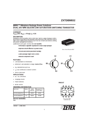 ZXTDBM832 Datasheet PDF Zetex => Diodes