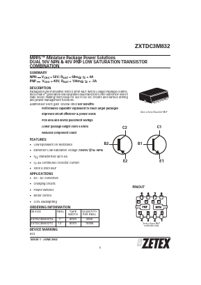 ZXTDC3M832TC Datasheet PDF Zetex => Diodes