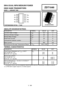 ZDT1049 Datasheet PDF Zetex => Diodes