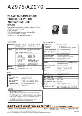 AZ975-1B-12DT Datasheet PDF Zettler Electronics