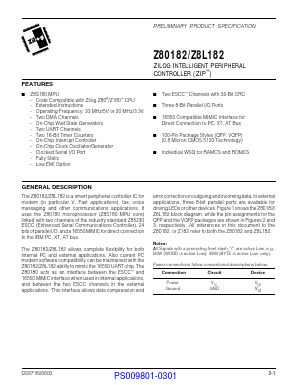 Z8018220FSC Datasheet PDF Zilog